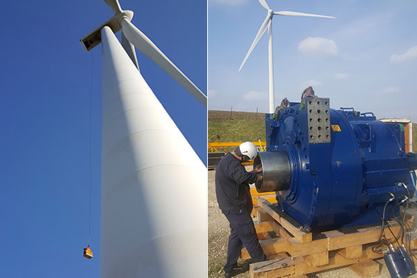 In-situ-Reparatur von Windkraftanlagen