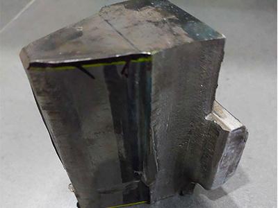 Ejemplo de pieza metalica, de un aerogenerador, fabricada con WAAM 